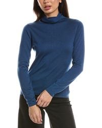 Forte - Long Sleeve Seamed Funnel Neck Silk & Cashmere-Blend Sweater - Lyst