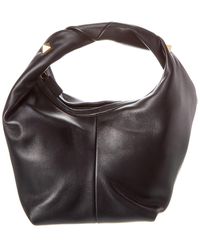 Valentino Roman Stud Small Leather Hobo Bag - Black