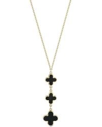 Ember Fine Jewelry - 14K Malachite Clover Necklace - Lyst