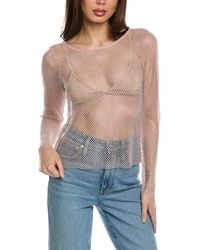 Free People - Low Back Fishnet Top - Lyst