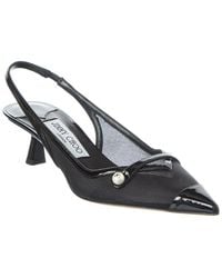 Jimmy Choo - Amita 45 Mesh & Patent Slingback Pump - Lyst