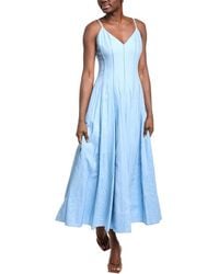 Nicholas - Michah Linen-Blend Midi Dress - Lyst
