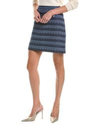 KARL LAGERFELD - Tweed & Denim Mini Skirt - Lyst
