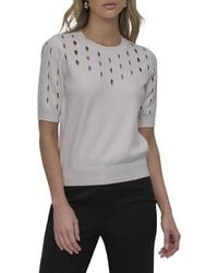 DKNY - Cutout Detail Sweater - Lyst
