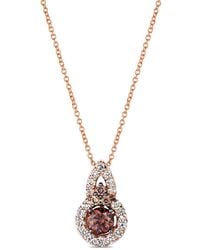 Le Vian - Le Vian Euphoria Chocolate 14K 0.13 Ct. Tw. Diamond Pendant Necklace - Lyst