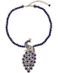 Eye Candy LA - The Luxe Collection Peacock Brooch Statement Necklace - Lyst