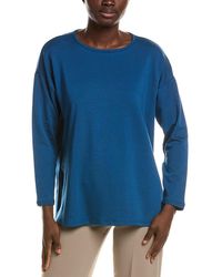 Eileen Fisher - Round Neck Long Box Top - Lyst