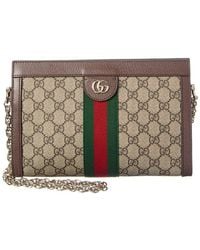 Gucci - Ophidia Medium Gg Supreme Canvas & Leather Shoulder Bag - Lyst