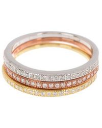 Adornia - 14k Two-tone Over Silver & Silver Set Of Rings - Lyst