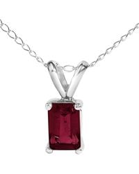 Haus of Brilliance - Colorful Gemstones 14K 0.40 Ct. Tw. Ruby Pendant Necklace - Lyst