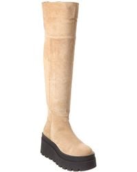 Free People - London Calling Suede Over-the-knee Wedge Boot - Lyst