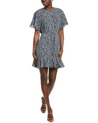 Cece - Raglan Fluted Hem Mini Skater Dress - Lyst