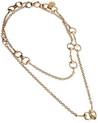 Gucci - 18K Rose Horsebit Sautoir Necklace (Authentic Pre-Owned) - Lyst