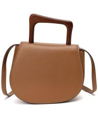 Tiffany & Fred Paris - Leather Top Wooden Handle Satchel - Lyst