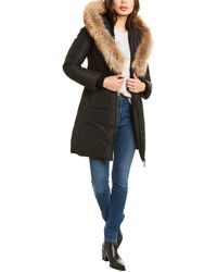 kay lavish fur trim down coat