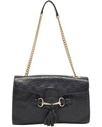 Gucci - Sima Emily Medium Leather Shoulder Bag - Lyst