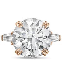 Diana M. Jewels - Diana M. 14K Rose 4.50 Ct. Tw. Lab-Grown Diamond Three-Stone Ring - Lyst