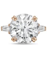Diana M. Jewels - Diana M. 14K Rose 4.50 Ct. Tw. Lab-Grown Diamond Three-Stone Ring - Lyst