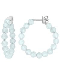 Rina Limor - 2.57 Ct. Tw. Aquamarine Hoop Earrings - Lyst
