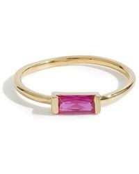 TIRAMISU - Plated 0.40 Ct. Tw. Lab-Grown Ruby Solitaire Ring - Lyst