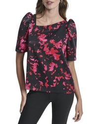 DKNY - Asymmetrical Short Sleeve Top - Lyst