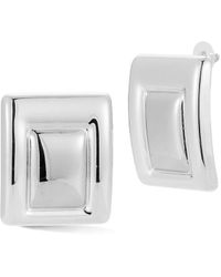 Glaze Jewelry - Plated Stainless Steel Sculpted Square Drop Earrings - Lyst