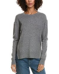 InCashmere - Seam Detail High-Low Wool & Cashmere-Blend Sweater - Lyst