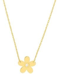 HAWLEY ST - 14K 0.01 Ct. Tw. Diamond Nature Necklace - Lyst