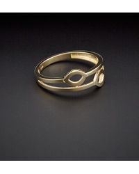 Italian Gold - 14k Double Marquise Ring - Lyst
