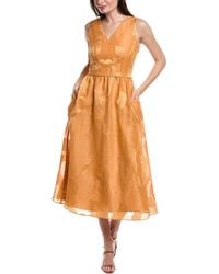 Lafayette 148 New York - Lansing Linen & Silk-blend Dress - Lyst