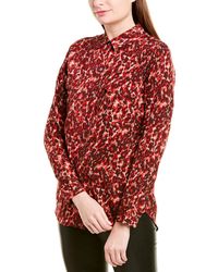 Equipment Slim Signature Jacquard Shirt - Red