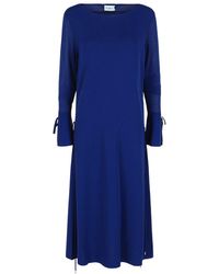 Ferragamo - Long-Sleeved Midi Dress - Lyst