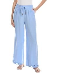 Ellen Tracy - Pull On Wide Leg Linen-Blend Pant - Lyst