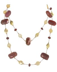Margo Morrison - Vermeil Gemstone & Pearl Necklace - Lyst