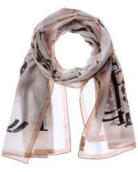 Jimmy Choo - Logo Silk Scarf - Lyst