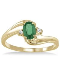 Gem Spark - 14K 0.49 Ct. Tw. Diamond & Emerald Ring - Lyst