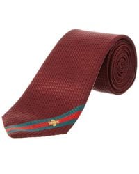 Gucci - Bee Web Silk Tie - Lyst