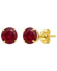 MaxColor - 14K 1.90 Ct. Tw. Lab-Grown Ruby Stud Earrings - Lyst