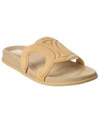 Celine - Triomphe Suede Sandal - Lyst