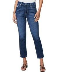 PAIGE - Cindy Emotion Distressed Straight Leg Jean - Lyst