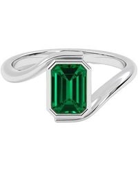 VOWE - 14K 1.00 Ct. Tw. Lab-Grown Emerald Ring - Lyst
