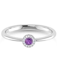 Sabrina Designs - 14K 0.09 Ct. Tw. Diamond & Amethyst Ring - Lyst