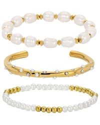 Eye Candy LA - Glass Pearl Stack Bracelet - Lyst