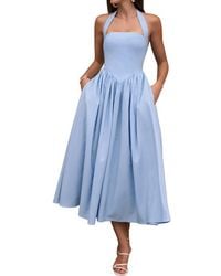 Amanda Royal - Midi Dress - Lyst