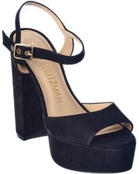 stuart weitzman black platform heels