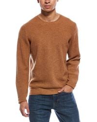 Brodie Cashmere - Moss Stitch Wool & Cashmere-Blend Crewneck Sweater - Lyst