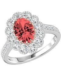 Lab Grown Diamonds - 14K 2.50 Ct. Tw. Lab-Grown Diamond Halo Engagement Ring - Lyst