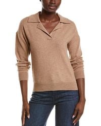 NAADAM - 100% Cashmere V-Neck Polo Sweater - Lyst
