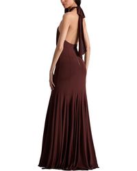 Alice + Olivia Alice + Olivia Karolina Paneled Halter Maxi Dress | Lyst