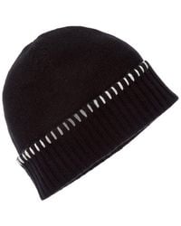 Bruno Magli - Whipstitch Cuffed Cashmere Hat - Lyst